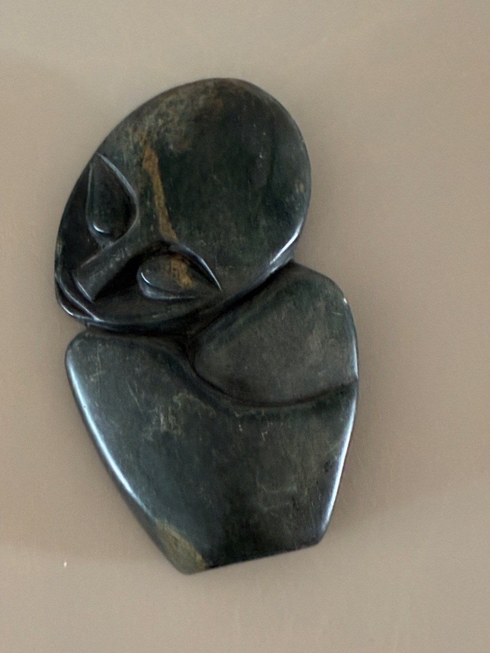 SOUTH AFRICAN JADE CARVING FERTILITY GOD with artisan signature